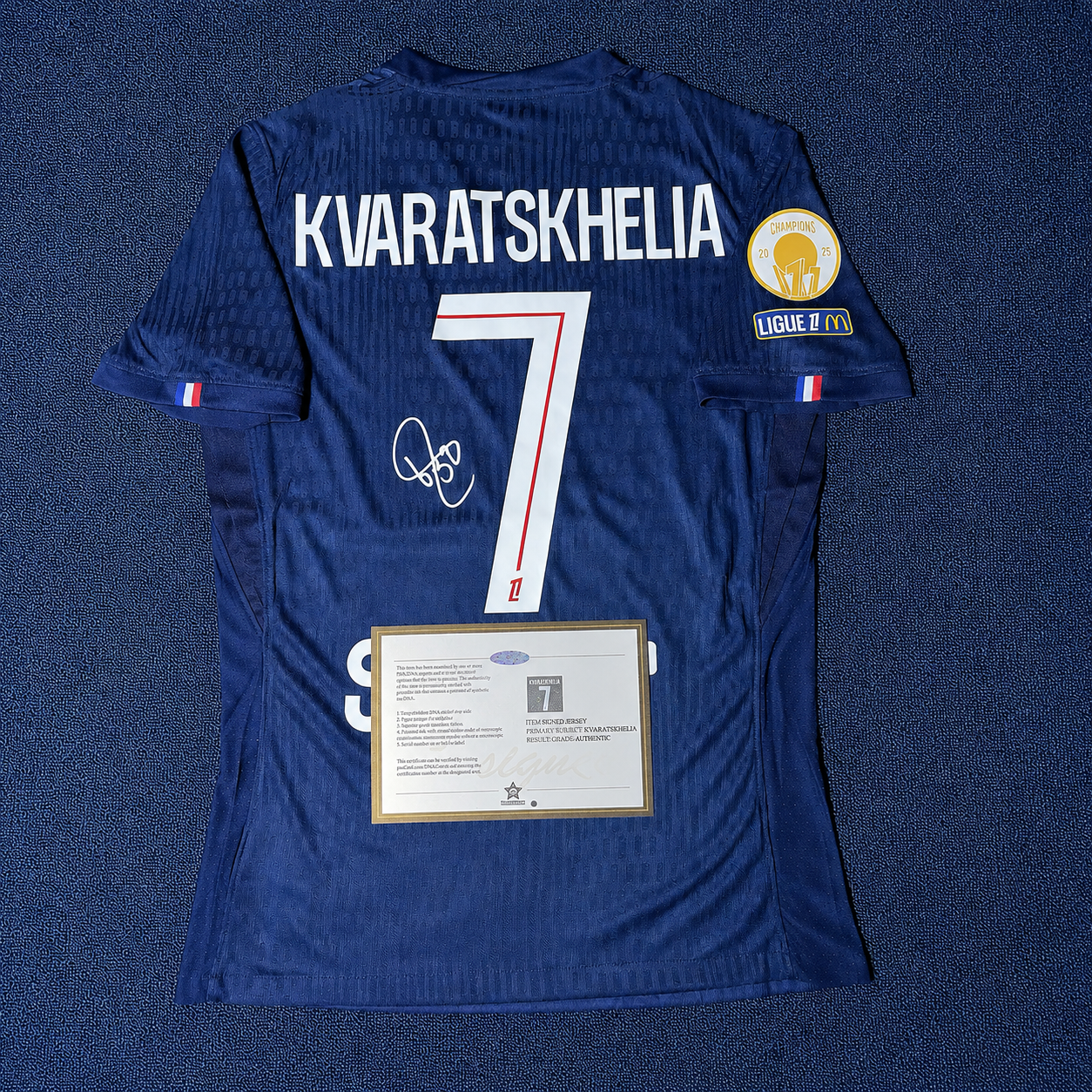 Khvicha Kvaratskhelia Signed Paris Saint-Germain 2025/26 Home Shirt