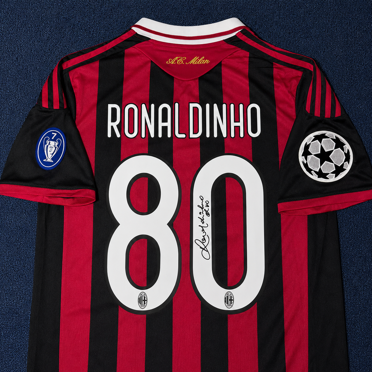 Ronaldinho Signed AC Milan 2008/09 Home Shirt
