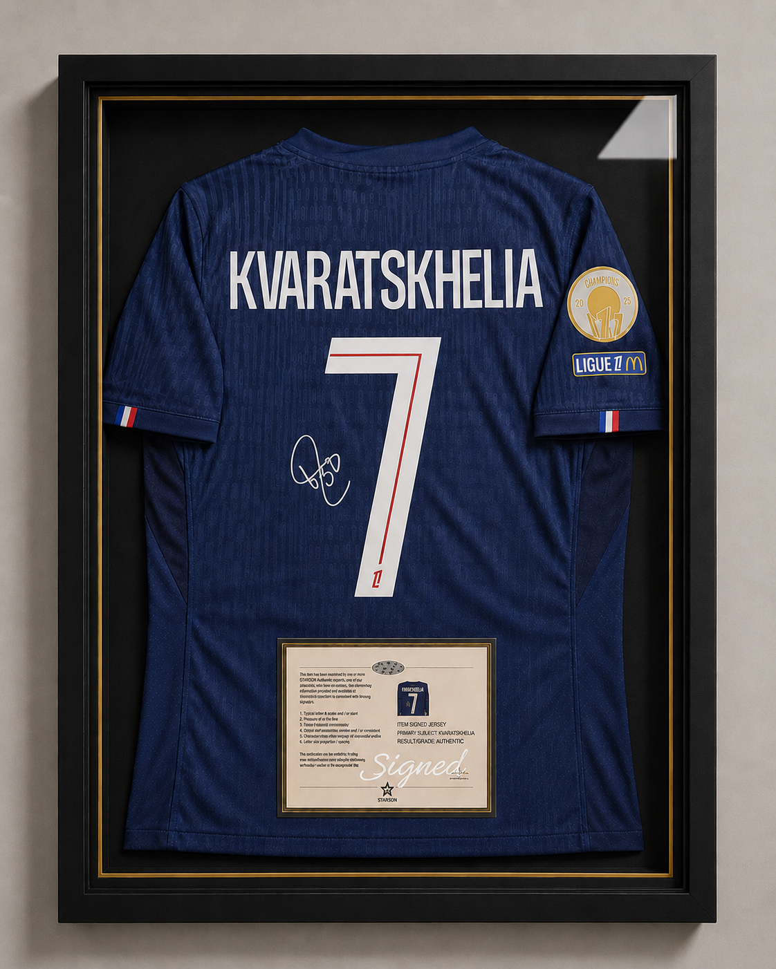 Khvicha Kvaratskhelia Signed Paris Saint-Germain 2025/26 Home Shirt