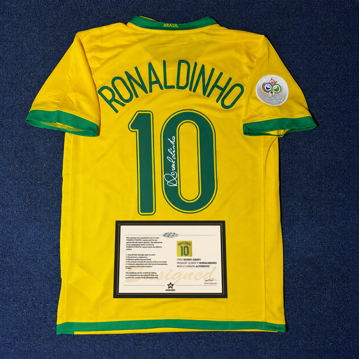 Ronaldinho Signed Brazil 2006 Home Shirt