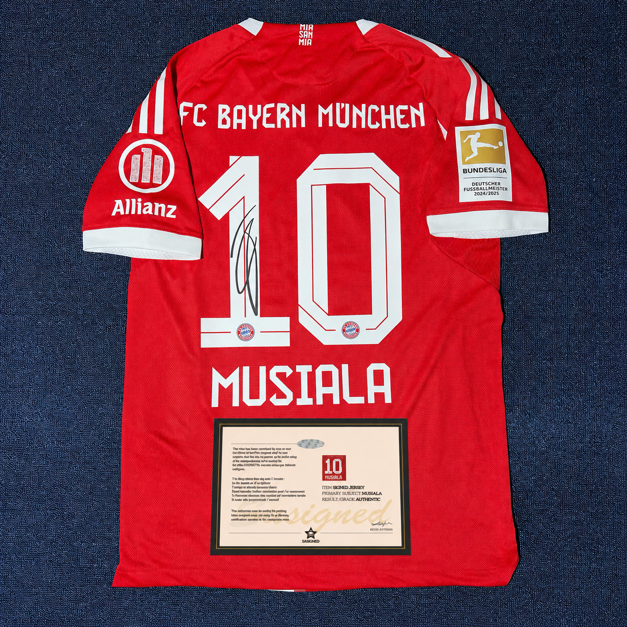 Jamal Musiala Signed Bayern Munich 2024/25 Home Shirt