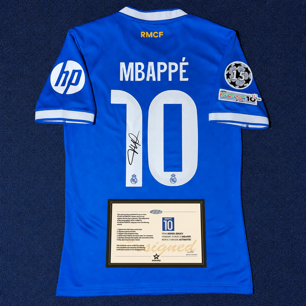 Kylian Mbappé Signed Real Madrid 2025/26 Away Shirt